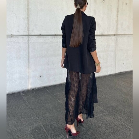 ZARA LONG LACE DRESS - Picture 3 of 10